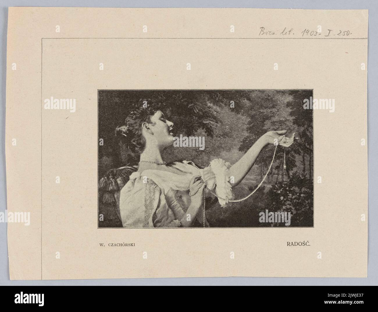 Reproduktion eines Gemäldes: Władysław Czachórski (1850-1911), Joy ; aus: `Biesiada Literacka`, 1903(I)250. Biesiada Literacka (Warszawa ; czasopismo ; 1876-1917), Verleger Stockfoto
